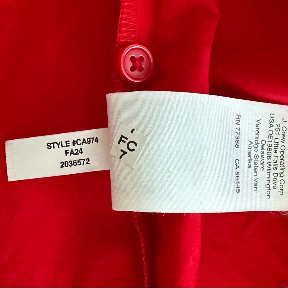 J.Crew Jolie Top in Eyelet Cotton Poplin in Vintage Red | XL | NWT - Picture 12 of 14